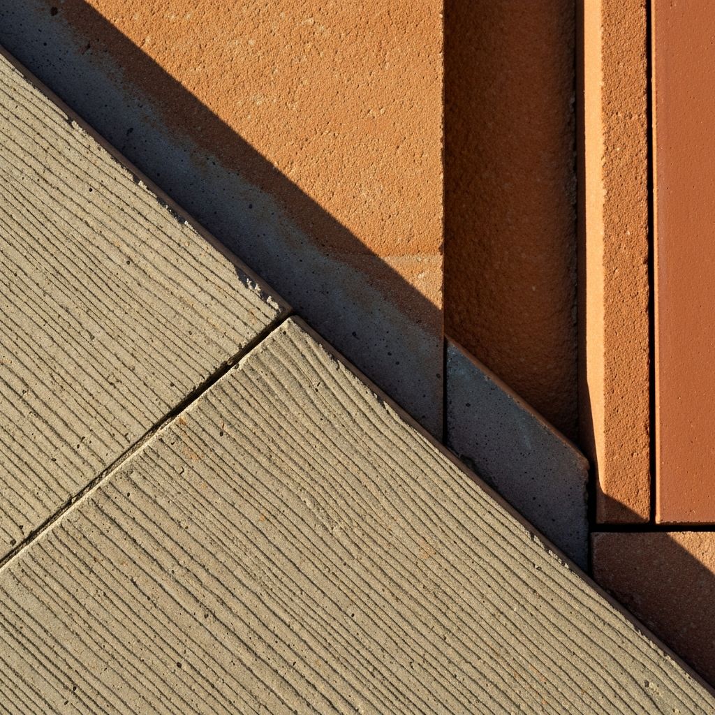 Architectural material detail — concrete and wood texture